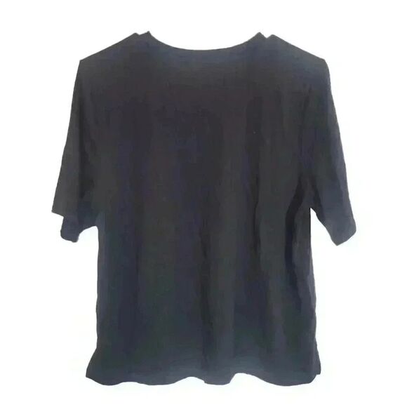 Athleta Women's Black Tencel/Spandex Athletic Boxy T-Shirt - Picture 3 of 5